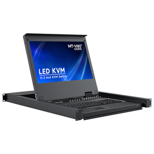 迈拓维矩 KVM切换器16进1出HDMI带17.3英寸LED显示屏键鼠一体机柜机房服务器管理机架式 MT-17316HL