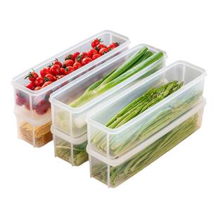 日本进口冰箱收纳盒小葱香菜专用保鲜盒面条盒食品级密封盒水果盒