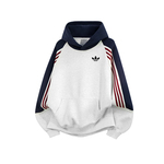 奥特莱斯一折专区】重磅380克连帽加厚卫衣春秋冬条纹拼接套头衫