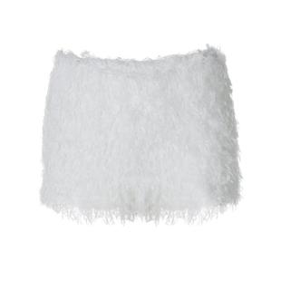 shemoda 性感辣妹小众毛毛低腰短裤女炸街潮流百搭修身跳舞热裤子