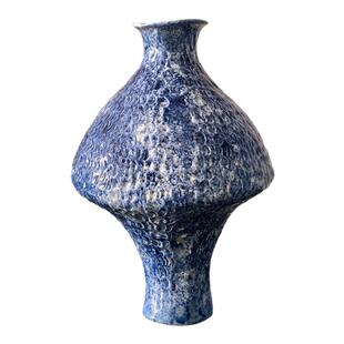 态生活中式混搭手绘青花瓷花瓶粗陶插花装饰品茶室酒店创意摆件