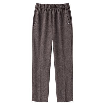 中老年女裤春秋宽松高腰妈妈裤冬