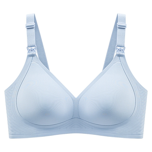 孕妇哺乳内衣女防下垂聚拢专用产后喂奶怀孕期胖mm大码文胸薄款
