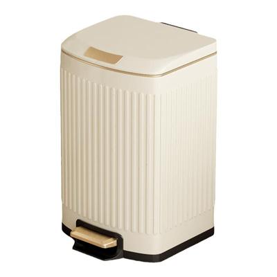 JF高颜值款不锈钢垃圾桶家用脚踩式带盖卫生间客厅卧室厨房大容量