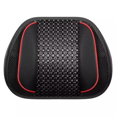 汽车腰靠垫护腰背靠垫夏季座椅车靠腰部支撑木珠透气腰托靠枕车用