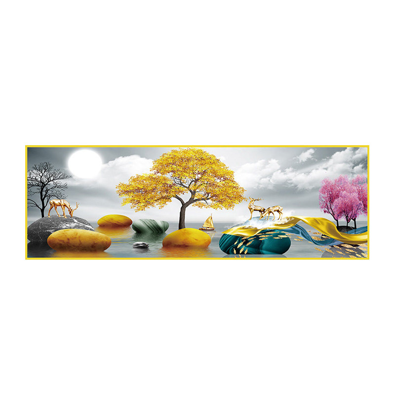 2026新款主卧室床头装饰画自粘背靠金山客厅房间背景墙壁挂画贴纸