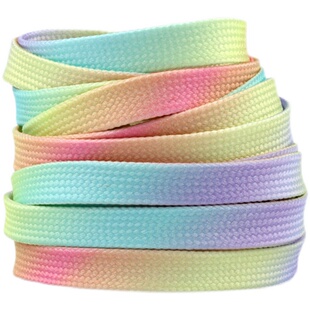 男AF1空军一号马卡龙糖果色粉色彩虹渐变色七彩小白鞋鞋带女ins潮