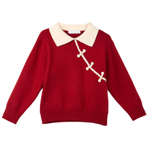 【厵】女童新中式保暖针织衫毛衣