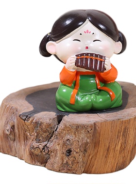 中式唐仕女可爱人玩偶树脂摆件