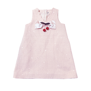 小童木 甜美公主风女童小香连衣裙春装2026新款女大童a字背心裙