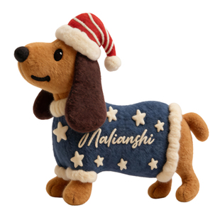 仿毛绒滑板腊肠小狗热转印衣服印花装饰贴高弹胶印白墨烫画现货