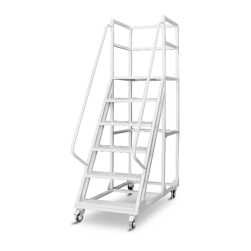 固腾移动登高梯子仓库平台梯取货梯凳带轮子超市上货梯高空登高车