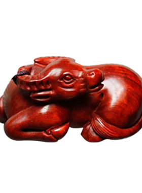 刺史印度小叶紫檀木牛运亨通