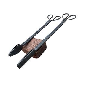 家用烧火老式火钳加厚锻打铁钳煤球夹碳夹子加长环卫垃圾夹煤块钳