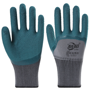 手套劳保耐磨工作轮胎橡胶耐磨王胶皮工地干活劳动尼龙浸胶乳胶薄