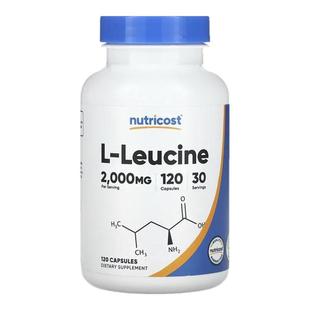 Nutricost L-亮氨酸膳食补充剂胶囊肌耐力支持运动表现训练后修复