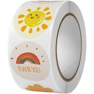 卡通款烘焙纸封口贴食品汉堡包装贴纸饭团袋三明治包装纸封口贴纸