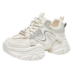 戈美其商场同款厚底老爹鞋女款2026新款配阔腿裤小个子增高运动鞋