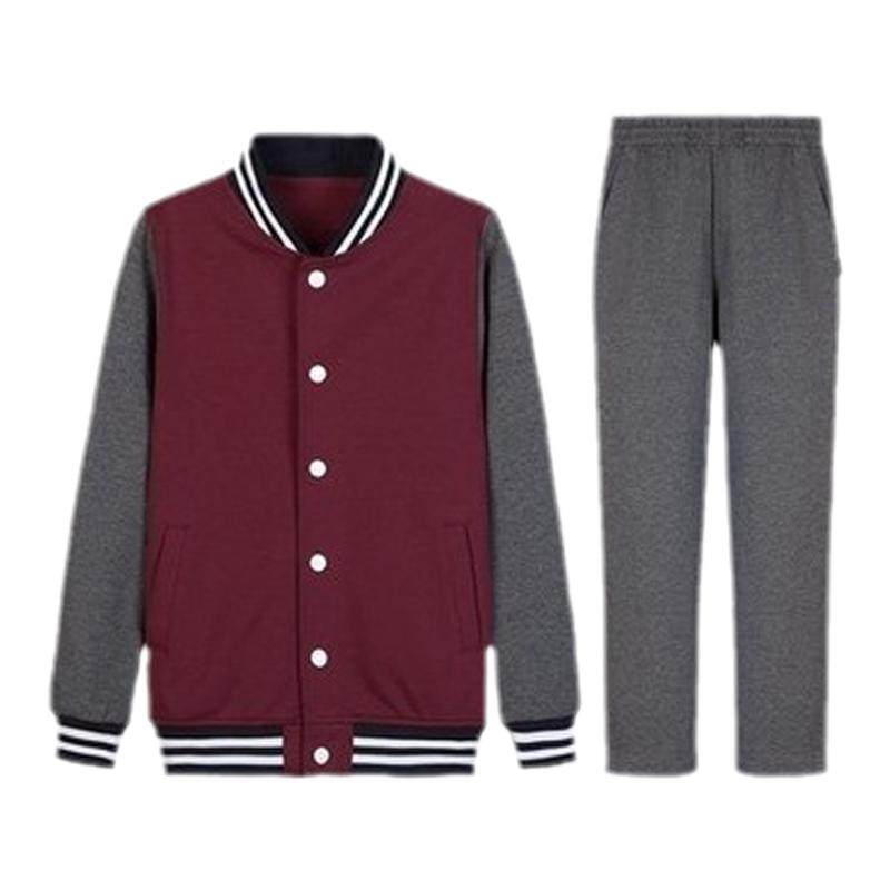 伊顿纪德棒球服男女童运动套装卫衣深灰色运动裤学生校服13Y009