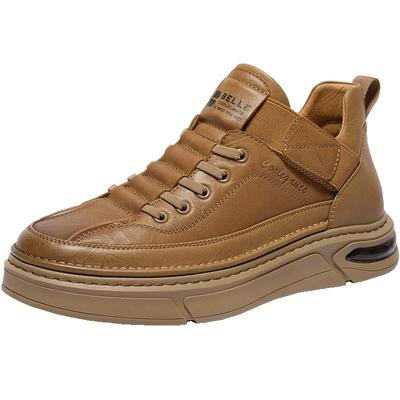 百丽男鞋高帮加绒工装鞋