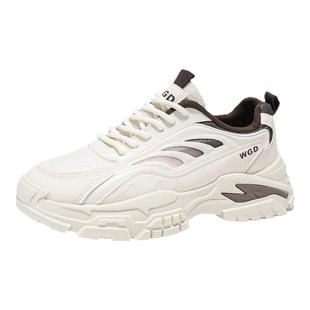 男鞋春季2026新款厚底休闲跑步运动鞋冬季青少年潮牌百搭老爹潮鞋