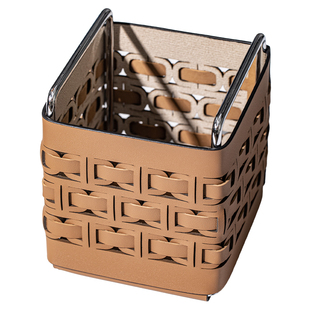 ideaco轻奢编织遥控器收纳盒茶几皮革桌面储物盒化妆刷笔筒置物盒