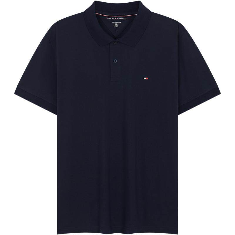 Tommy男装丝棉混纺凉感短袖POLO