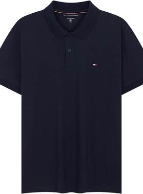 Tommy男装丝棉混纺凉感短袖POLO