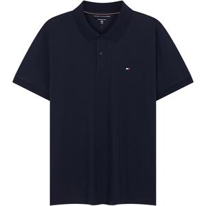 Tommy男装丝棉混纺凉感短袖POLO