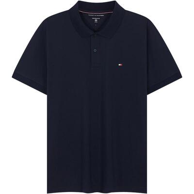 Tommy男装丝棉混纺凉感短袖POLO