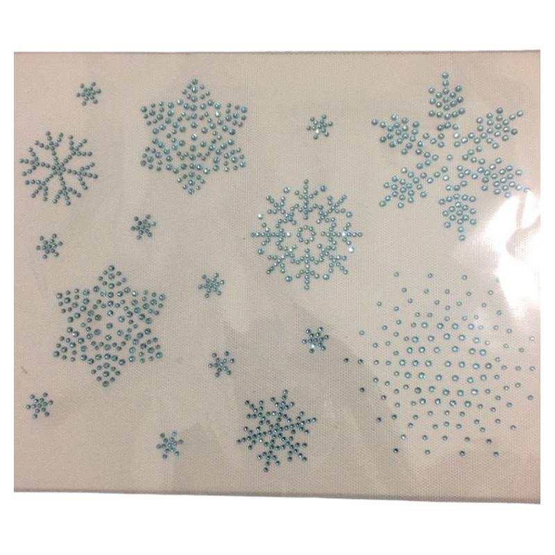 新品烫钻图雪花布艺舞蹈服装辅料烫画烫图中东钻diy饰品