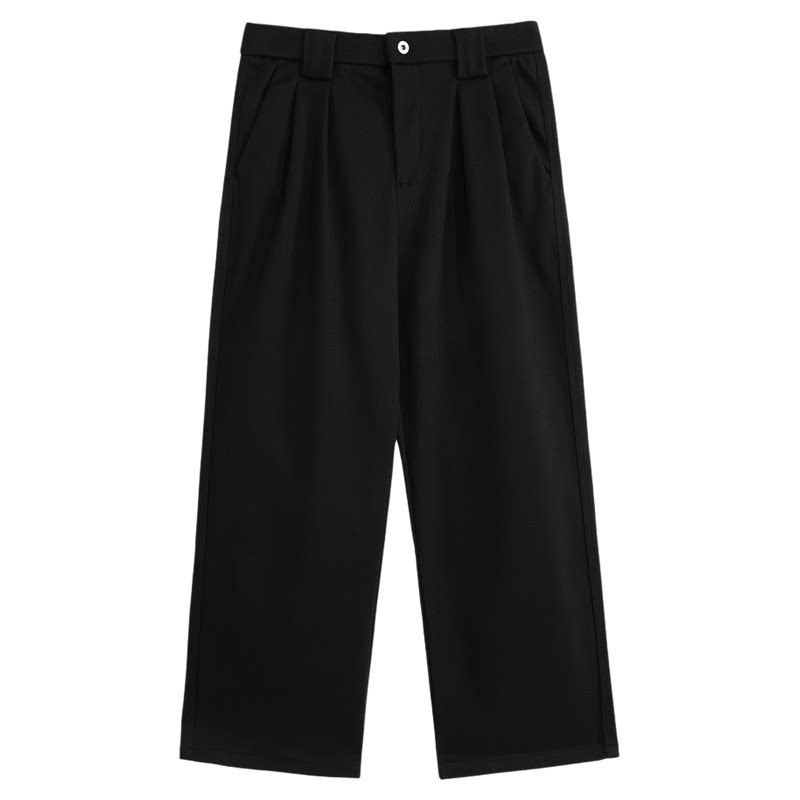 夏季三本针工艺A字直筒宽松西裤