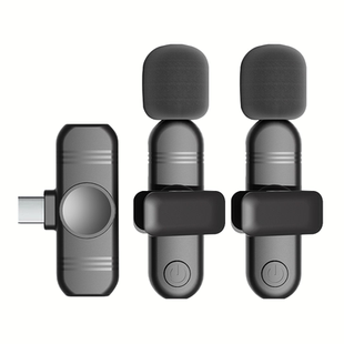 得力无线领夹麦风直播专用收音麦器主播录音夹领式手机拍视频口播