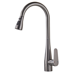 全铜厨房抽拉式水龙头家用洗菜盆水槽冷热水龙头二合一两用防溅水