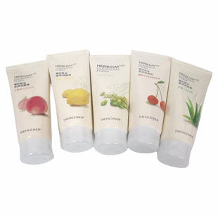 包邮The Face Shop菲诗小铺泡沫洗面奶洁面膏芦荟蜜桃保湿收毛孔