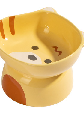 派派猫猫碗陶瓷高脚猫食盆狗水碗