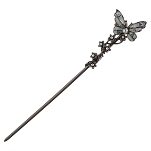 蝶簪银韵-新中式青蝶发簪高级感国风汉服发饰复古旗袍盘发簪子女