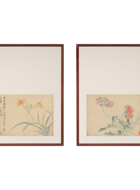 新中式写意花卉水墨画电表箱挂画