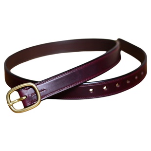 手工美国horween cxl霍尔文头层牛皮复古腰带牛仔休闲软皮带 男女