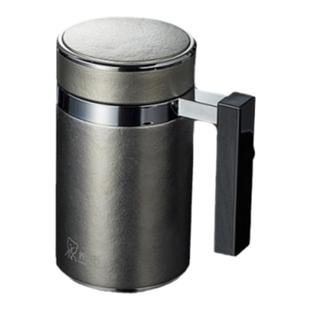 希诺纯钛保温杯办公室带把大容量办公商务家用男士保温杯工业TA1