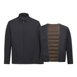 【一衣多穿】暇步士男装2025冬季新款鹅绒防风商务行政夹克羽绒服