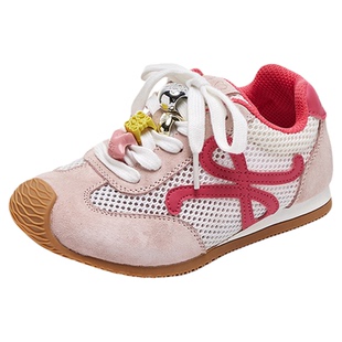 儿童网面运动鞋2026春夏新款男童单网德训板鞋软底透气女童阿甘鞋