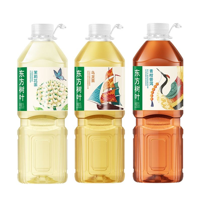 农夫山泉东方树叶无糖茶饮料茉莉花茶饮料1.5L*6瓶大瓶分享装整箱