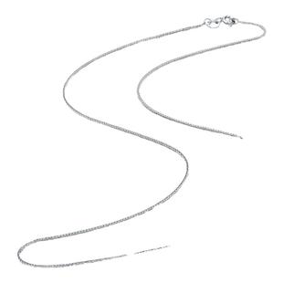 周生生时尚白色黄金K金链18K金项链素链女款10346N