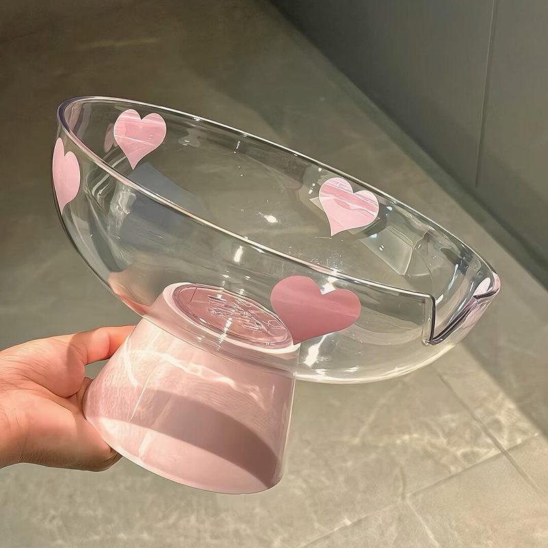 水果零食盘客厅家用2024新款高颜值茶几爱心果盘轻奢风沥水干果盘