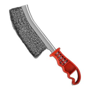 霸狼不锈钢刷刀型钢丝刷打磨除锈铁刷子长柄多功能工业用小刷子