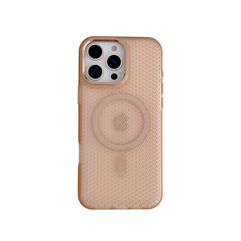 网孔镂空蜂窝散热MagSafe磁吸iPhone17ProMax手机壳苹果17AIR软边背面硬苹果17金属按键镜头圈苹果17Pro