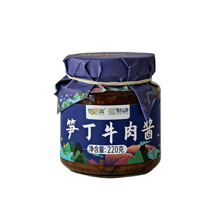 舒鲜森笋丁牛肉酱下饭菜拌面酱笋干肉辣椒酱酱料调味酱220克