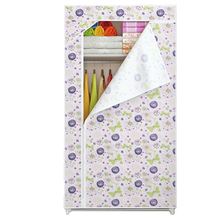 简易衣柜布套加厚家用卧室大容量衣物收纳柜宿舍出租房用组装衣橱