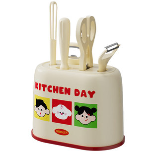 诺室hola家厨房小工具家用水果削皮刀打蛋器剪刀开瓶器六件套收纳